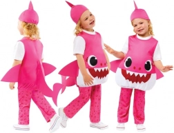 Kostüm Baby Shark in Rosa für Kinder von 3-4 Jahren
