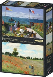 Puzzle Garten in Sainte Adresse und Mohnblumenfeld 2x500 Teile