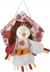 Doudou Geschenkset – musikalischer Plüschvogel 23 cm – Rot