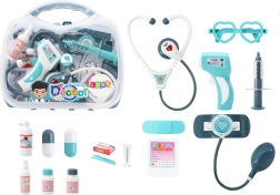 Ärztetasche für kleine Ärzte im Koffer Leuchtet Klingt blau