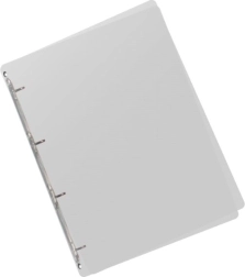 A5-Ringordner aus transparentem Polypropylen, 4 Ringe