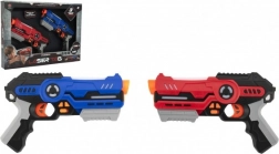 Set mit 2 Laserpistolen für Lasertag, Licht und Sound, Reichweite 40 m