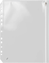 Ziptasche A4 mit Euroschlaufen transparent