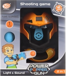 Schaumstoffkugel-Pistole mit elektronischer Maske – Licht und Sound