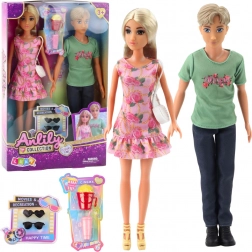 Anlily Mädchen mit Junge und Zubehör Set