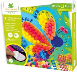 Stick & Fun Dekorieren mit Bommeln Schmetterlinge