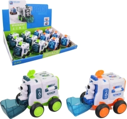 Weltraumauto mit öffnenden Türen auf Schwungrad