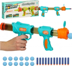Kinder 2-in-1 Schaum-Blaster für Kugeln und Pfeile, blau