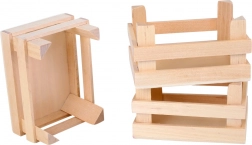 Small Foot Set aus 3 Holztransportkisten für Lebensmittel