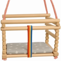 Baby-Schaukel BABY MIX aus Buchenholz, natur, mit Kissen