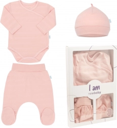 Baby-Erstausstattung 3-teilig für die Klinik NEW BABY I AM, rosa