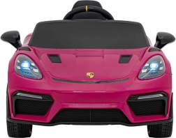 Elektrisches Kinderauto Porsche 718 Spyder RS mit MP4-Panel – Rosa