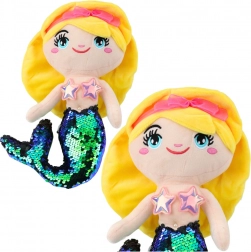 Plüsch-Meerjungfrau mit glitzerndem Schwanz 30 cm