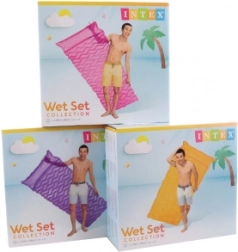 Aufblasbare Wasser-Liege 229 × 86 cm mit Wellenstruktur und Kopfkissen