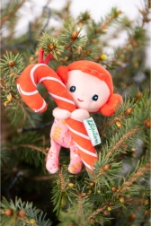 Weihnachtswichtel mit Zuckerstange Lilliputiens