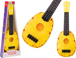Ukulele für Kinder mit Ananasmotiv, gelb