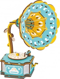 Woodcraft Holz 3D-Puzzle Grammophon