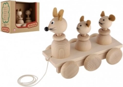 Holzspielzeug zum Ziehen Drei Mäuse