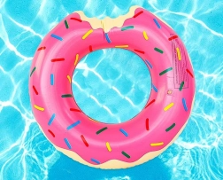 Aufblasbarer Schwimmring Donut 110 cm – Rosa