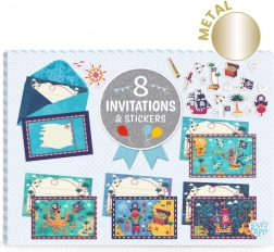 DJECO Geschenkset Einladungen Piraten