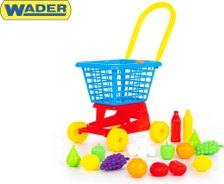 Einkaufswagen mit Lebensmitteln