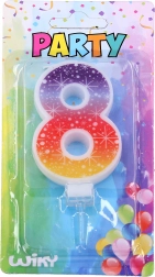 Partykerze Nummer 8 Sterne