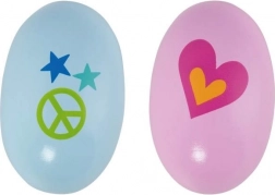 Holz-Maracas in Eiform – Retro-Stil der 60er