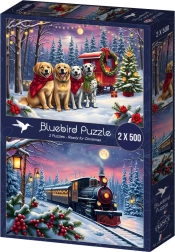 Bluebird Puzzle Weihnachten kommen 2×500 Teile