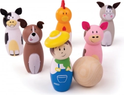 Holz-Kegelspiel Bauernhof von Bigjigs Toys