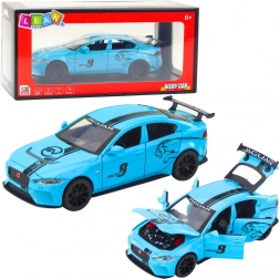 Metallmodellauto JAGUAR mit Licht und Sound – blau