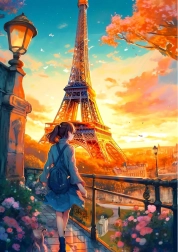 Puzzle Spaziergang durch Paris 1000 Teile