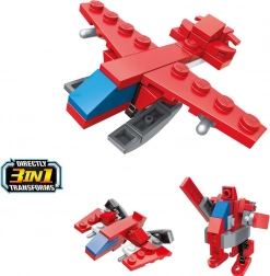 Qman Bausteine Feuerwehrflugzeug 3in1