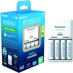 Ladegerät Eneloop Basic BQCC51 + 4x AA Batterien