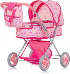Chipolino Puppenwagen mit Tiefwanne Dora – Schmetterlinge