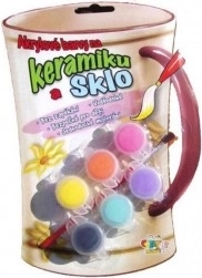 Acrylfarben für Keramik, Glas und Steine - Set 6 Stück