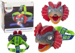 Stirnlampe Dinosaurier mit Einstellbarem Band und 3 LED-Dioden
