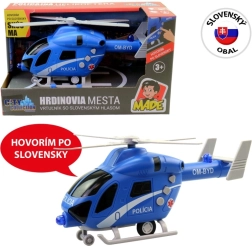 Polizeihubschrauber mit Schwungrad, Licht und Sound 20 cm MaDe