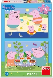 Puzzle Peppa Pig im Urlaub 2×48 Teile