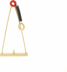 Holzschaukel für Figürchen mit Feder