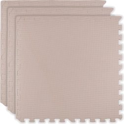 Schaum-Spielmatte HUMBI 180 × 60 cm, wasserfeste große Puzzlematten, 3 Stk., hellrosa