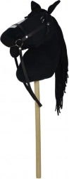 Steckenpferd aus Plüsch mit Sound, 70 cm, schwarz