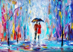 Puzzle Enjoy Liebe im Regen 1000 Teile