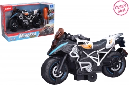 Schraubbares Motorrad mit Effekten, weiß 20 cm – tschechische Verpackung