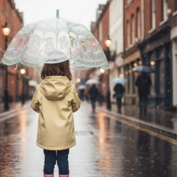 Transparenter Kinder-Regenschirm Tinyly von DJECO