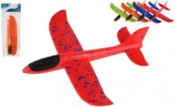 Wurf-Flugzeug aus Polystyrol 22 cm, 4 Farben, im Beutel