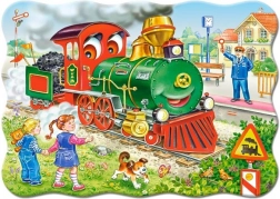 Puzzle 30 Teile grüne Lokomotive