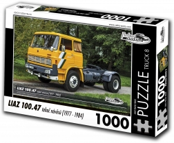 Puzzle Retro-Autos Truck LIAZ 100.47 Sattelzugmaschine (1977–1984) – 1000 Teile