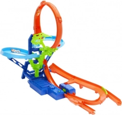 Hot Wheels Stunt Tracks Luftkollision – Rennbahn mit Looping und Motor-Booster