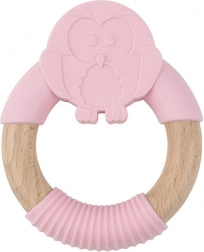 Silikon-Beißring rosa Eulchen Nature Planet