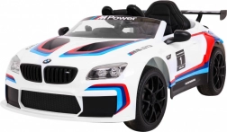 Elektrisches Kinderauto BMW M6 GT3 mit Fernbedienung, MP3 und LED-Lichtern – weiß